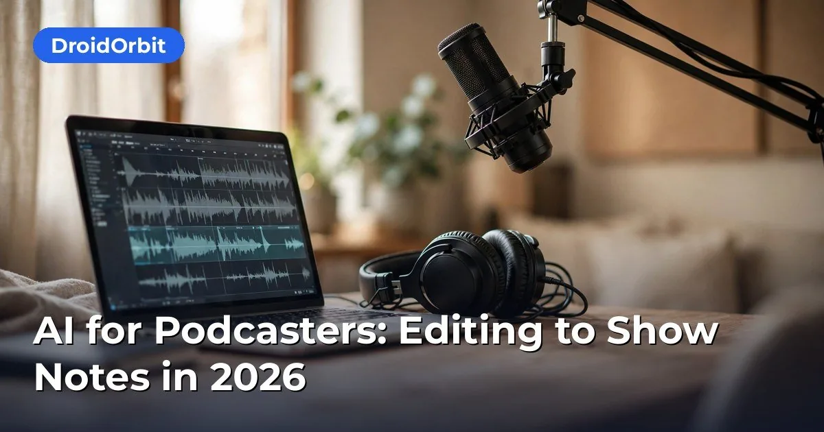 AI for podcasters – podcast production illustration