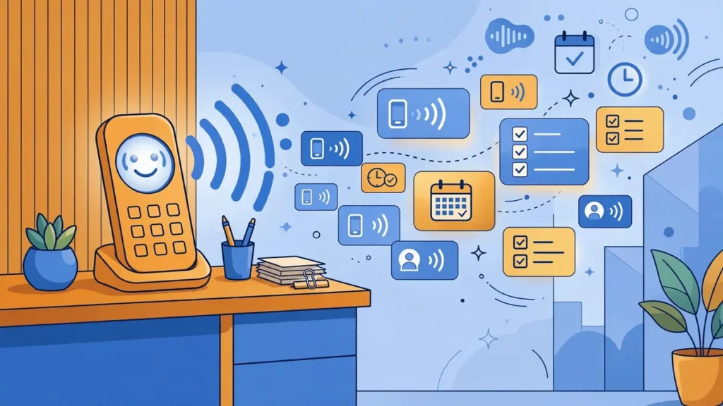 AI phone answering service assisting a small business