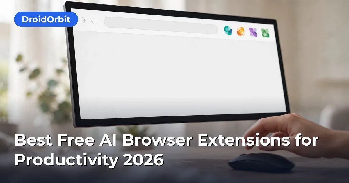 AI browser extensions – productivity tools illustration