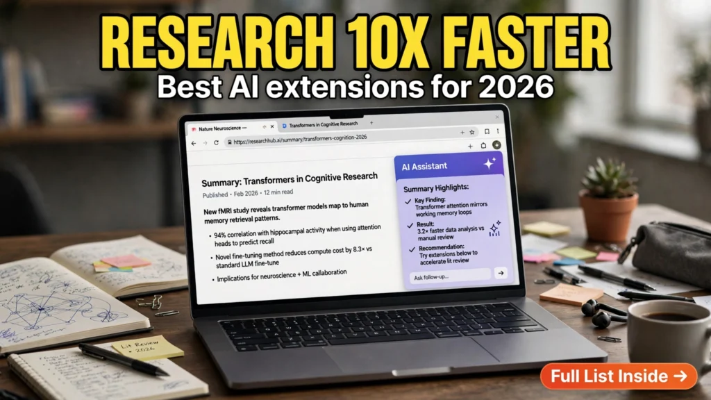 Best AI Browser Extensions for Web Research in 2026