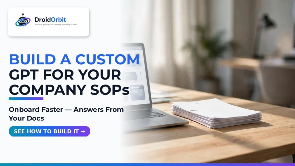 How to Build a Custom GPT for Internal Company SOPs
