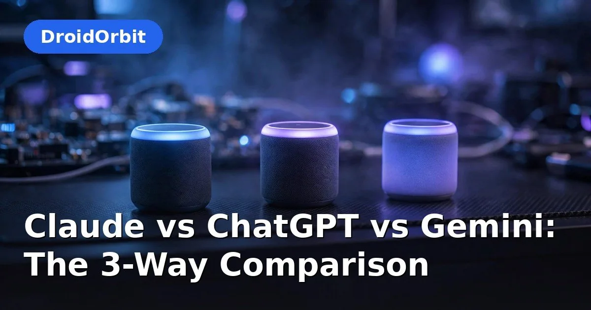 Claude vs ChatGPT vs Gemini comparison – seven rounds tested on free and paid tiers
