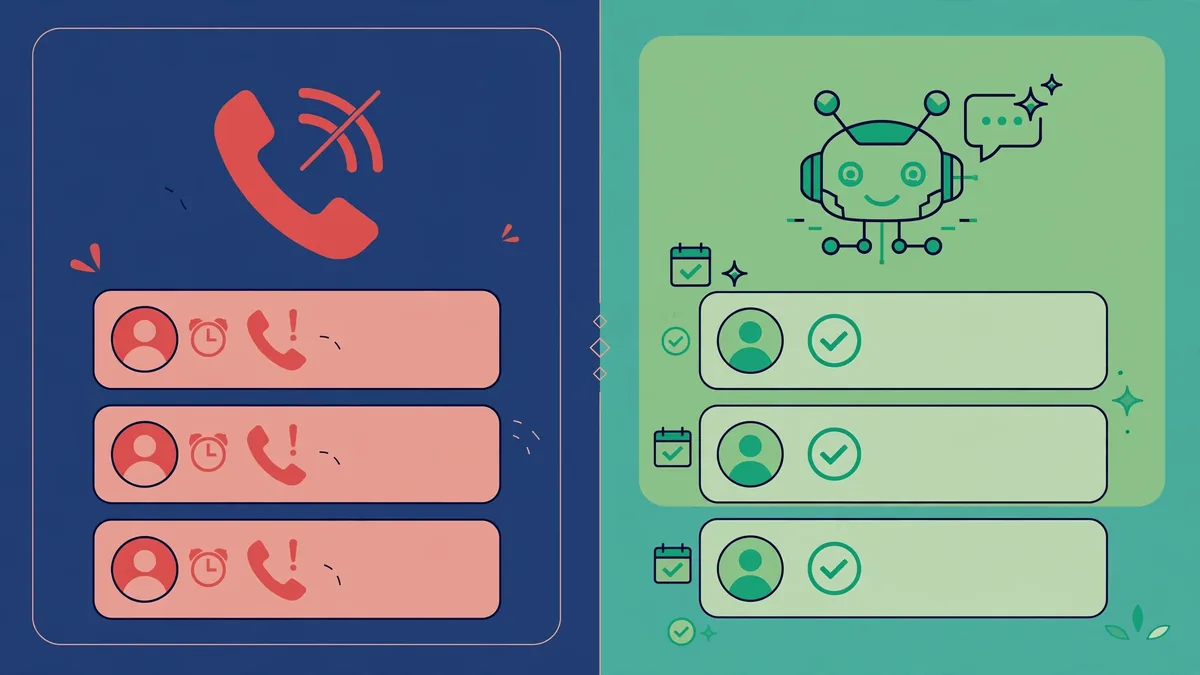 Missed calls versus AI-answered calls comparison