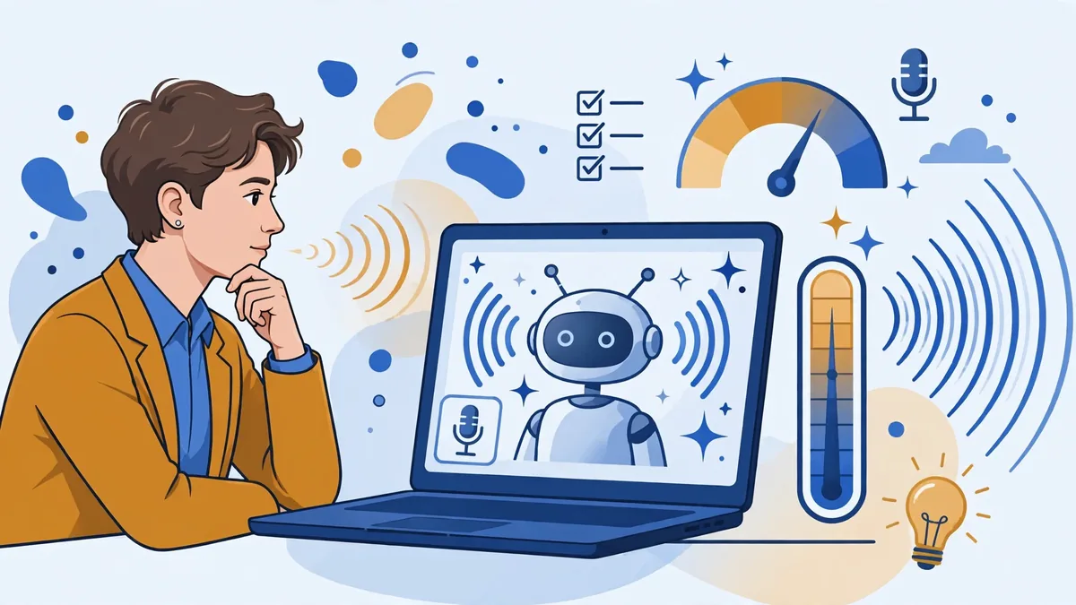 Candidate practicing interview with AI coach