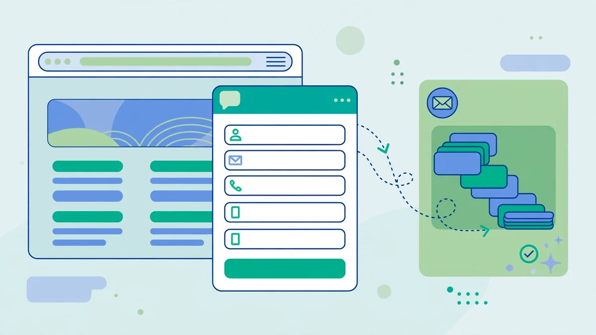 Website chatbot capturing lead details