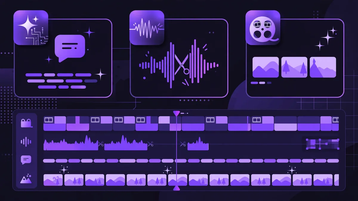 AI-assisted video editing timeline