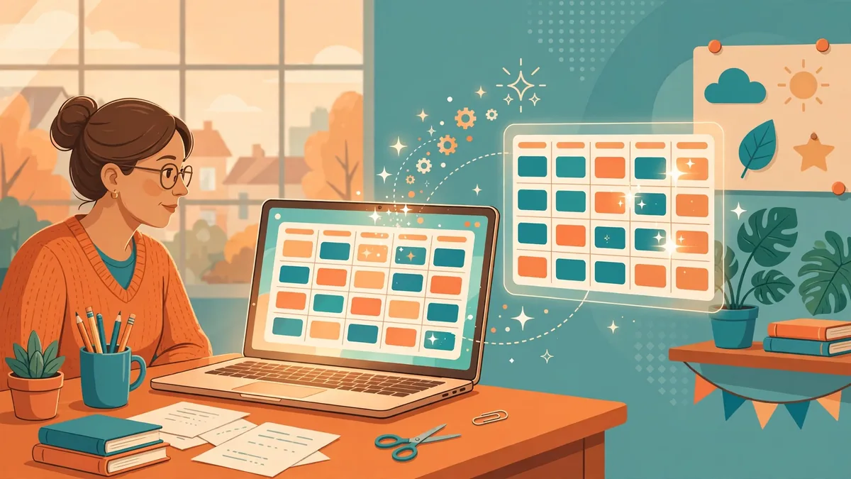 Teacher using AI lesson planner
