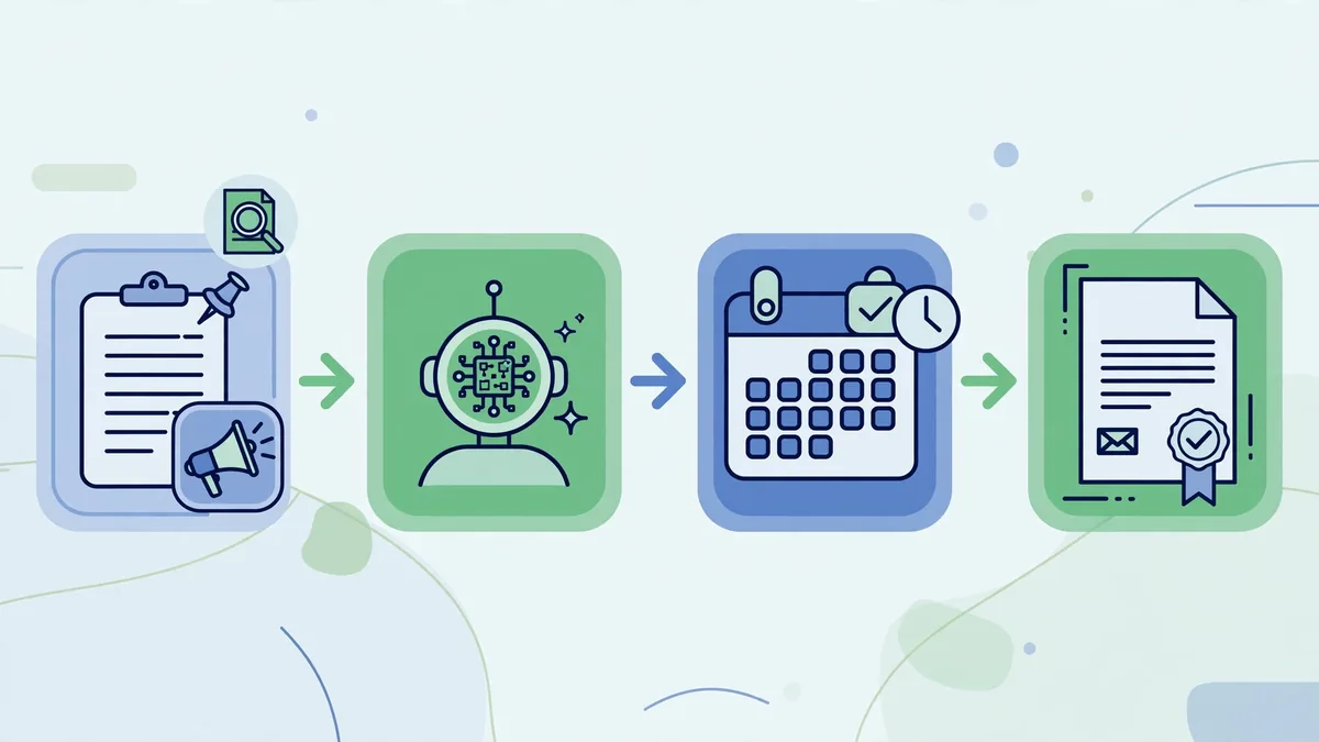 Automated hiring workflow stages