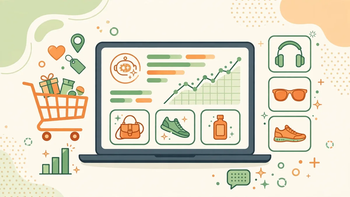 Ecommerce dashboard with AI product recommendations