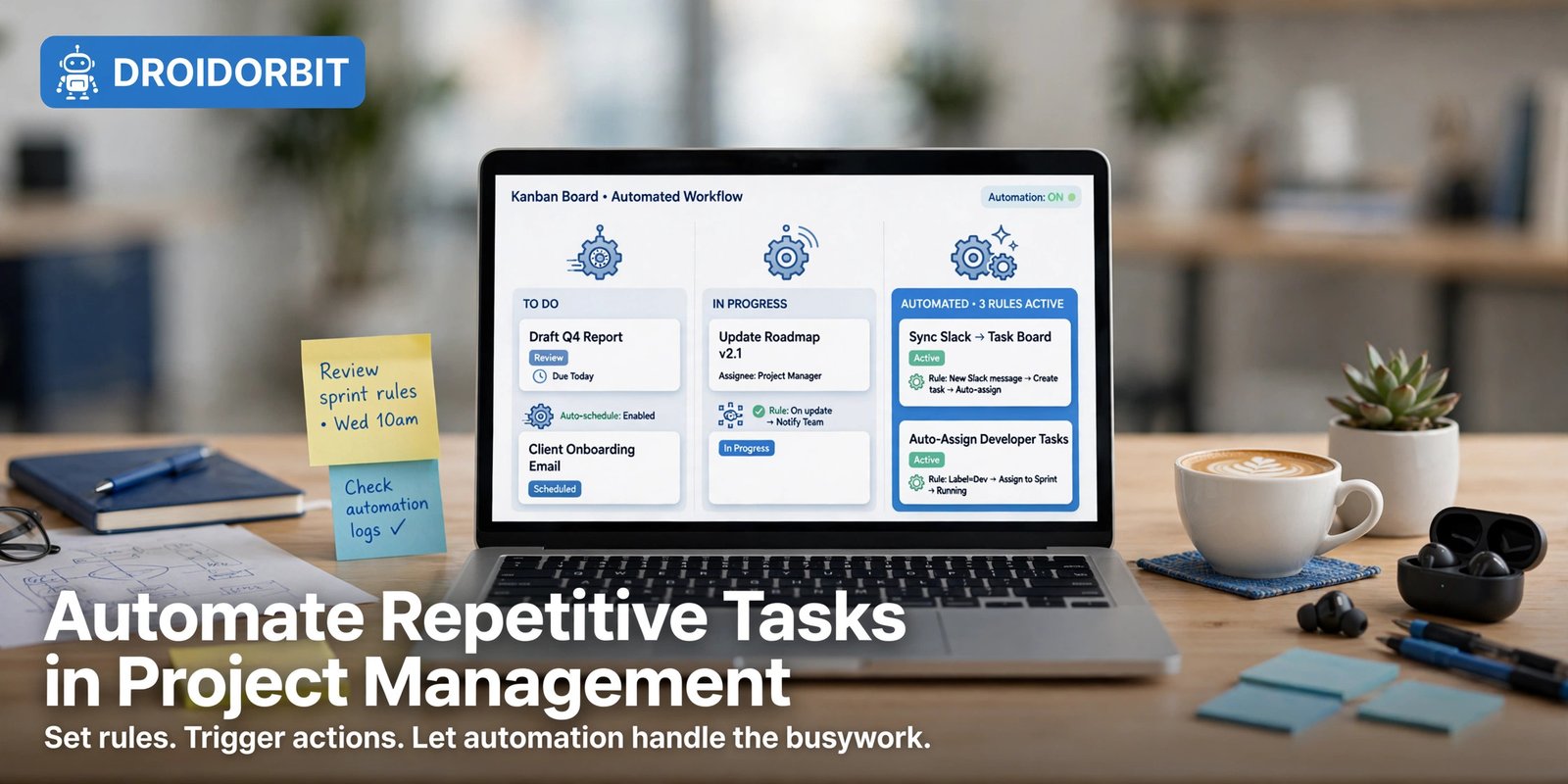 how to automate repetitive tasks in project management