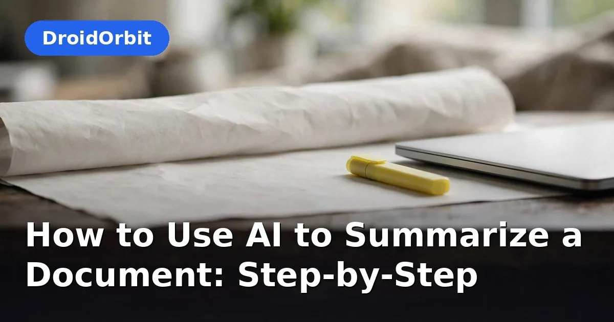 How to summarize a document with AI – seven step workflow with prompt templates