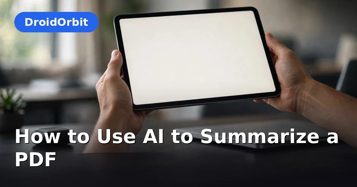 How to summarize a PDF with AI – five free methods tested hands-on