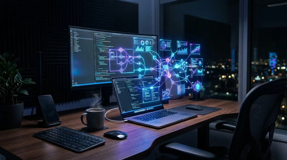 AI workflow automation in a modern office comparing Muse vs Dots AI tools
