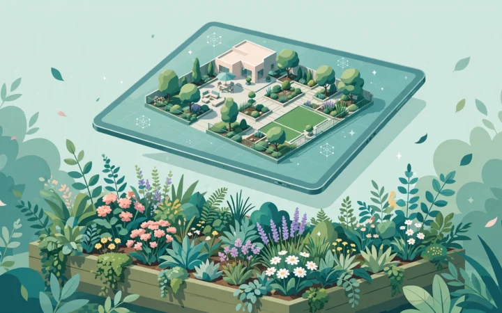 AI garden planning tools - featured illustration